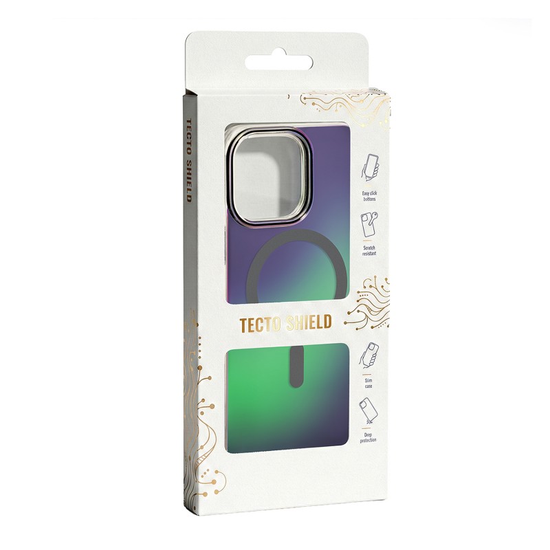 Оверлей Tecto Shield Aurora за iPhone 15 Pro 6.1" сив