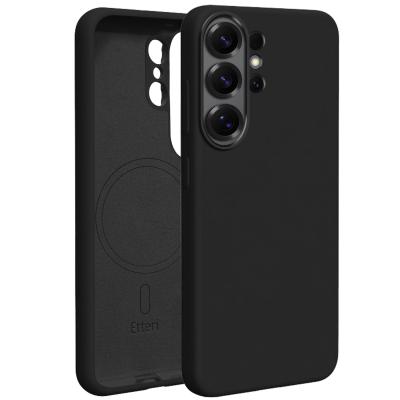 Гръб Etteri Silicone Mag за Samsung Galaxy S26 Ultra черен