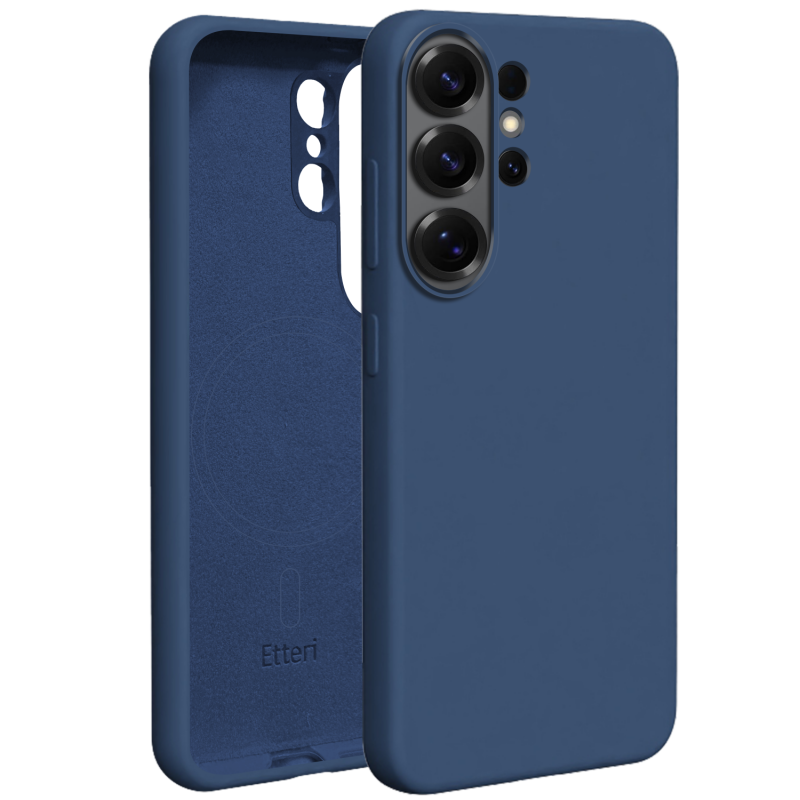 Оверлей Etteri Silicone Mag за Samsung Galaxy S26 Ultra тъмно син