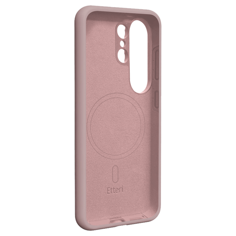 Оверлей Etteri Silicone Mag за Samsung Galaxy S26 Ultra светло розов