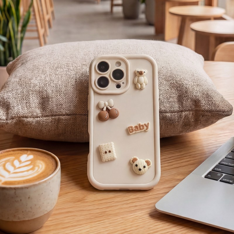 Ultra Trendy 3D капак за iPhone 16e / 17e мече