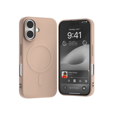 Mercury Semi-Silicon MagSafe за iPhone 16 (6.1) светлорозов