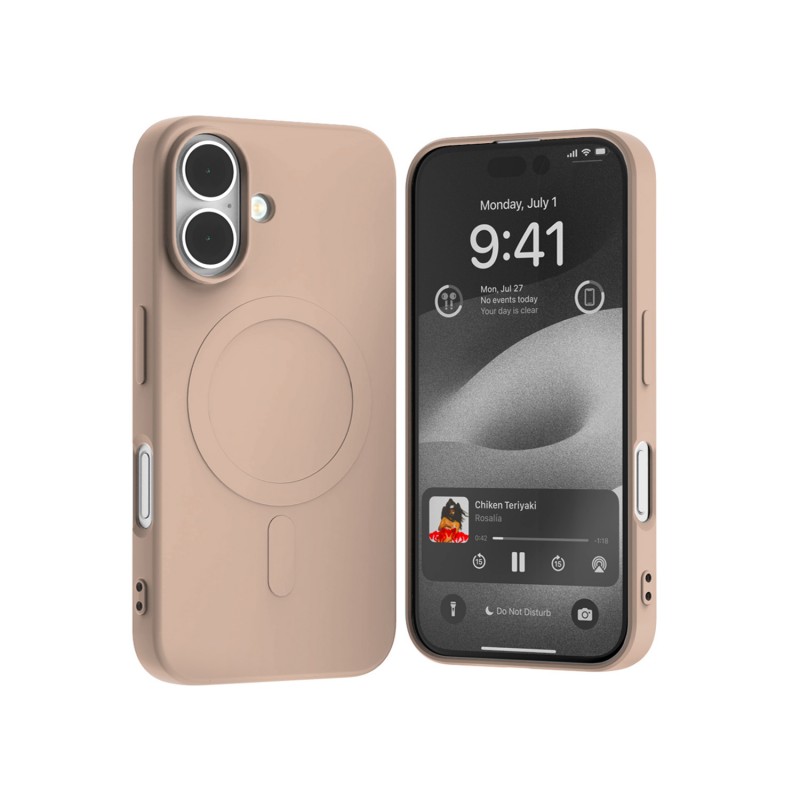 Mercury Semi-Silicon MagSafe за iPhone 16 (6.1) светлорозов