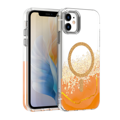 Калъф Epoxy Mag за iPhone 11, оранжев