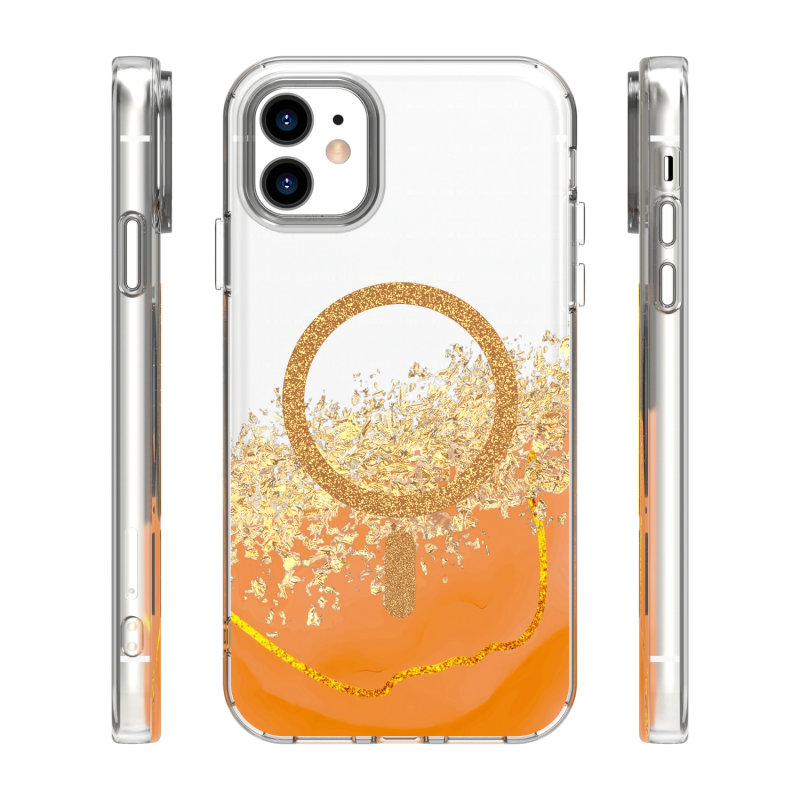 Калъф Epoxy Mag за iPhone 11, оранжев