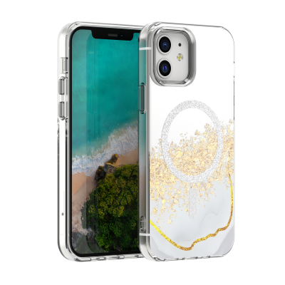 Epoxy Mag cover за iPhone 12 / 12 Pro 6.1" бял