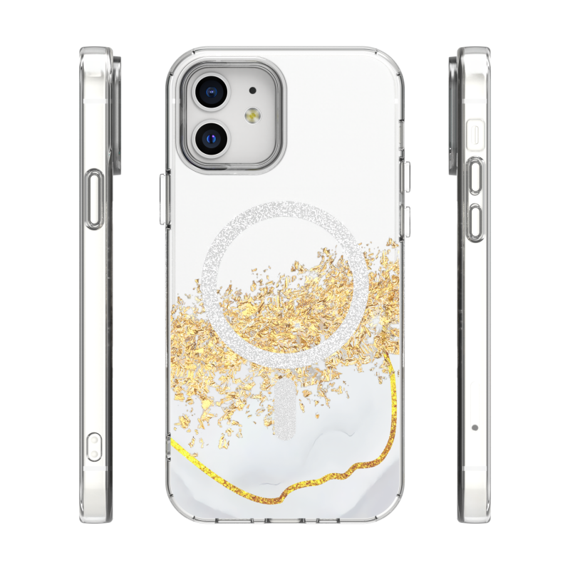 Epoxy Mag cover за iPhone 12 / 12 Pro 6.1" бял