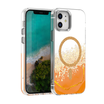 Калъф Epoxy Mag за iPhone 12 / 12 Pro 6.1" оранжев