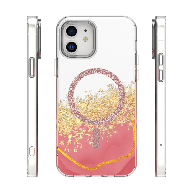 Epoxy Mag cover за iPhone 12 / 12 Pro 6.1" розов