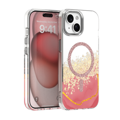 Epoxy Mag cover за iPhone 15 6.1" розов