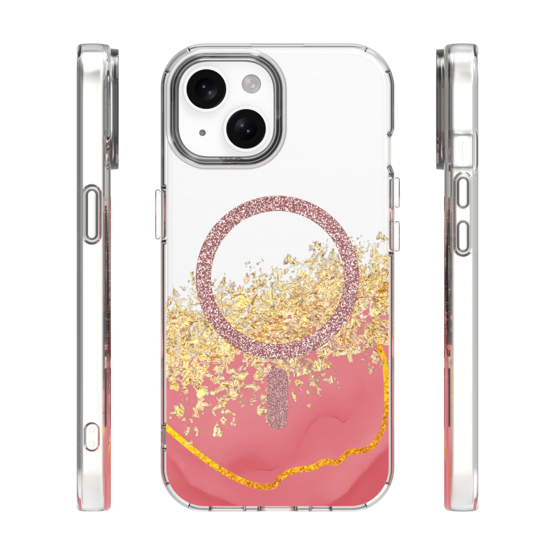 Epoxy Mag cover за iPhone 15 6.1" розов