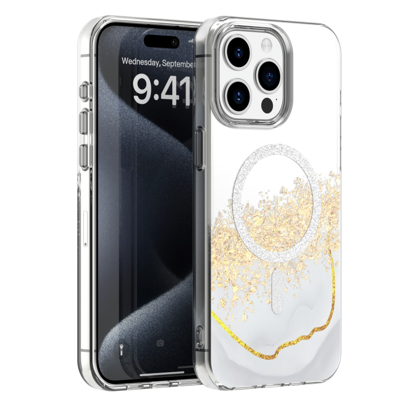 Epoxy Mag капак за iPhone 14 Pro 6.1" бял