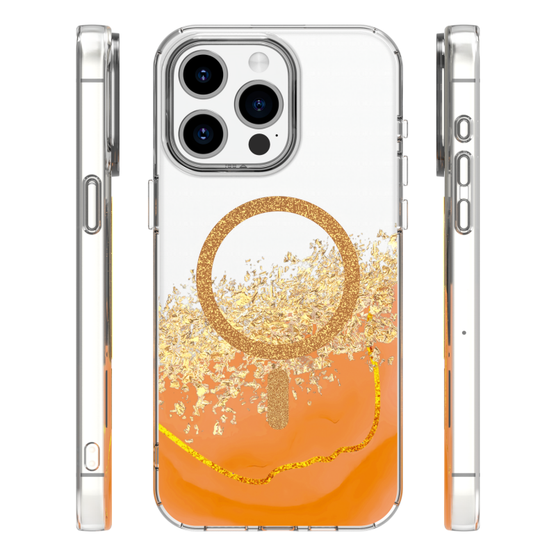 Калъф Epoxy Mag за iPhone 15 Pro 6.1" оранжев