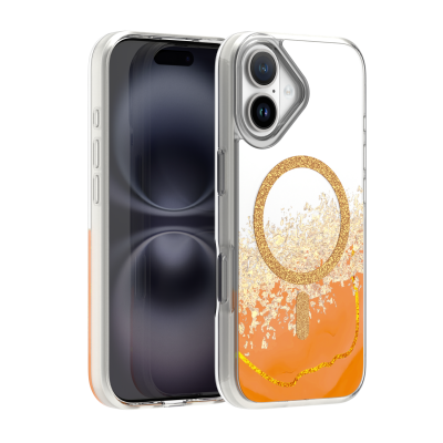 Калъф Epoxy Mag за iPhone 16 6.1" оранжев