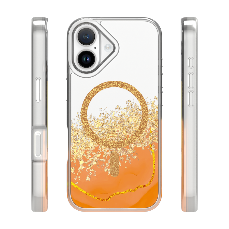 Калъф Epoxy Mag за iPhone 16 6.1" оранжев