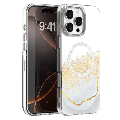 Epoxy Mag капак за iPhone 16 Pro Max 6.9" бял