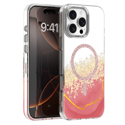 Калъф Epoxy Mag за iPhone 16 Pro 6.3" розов