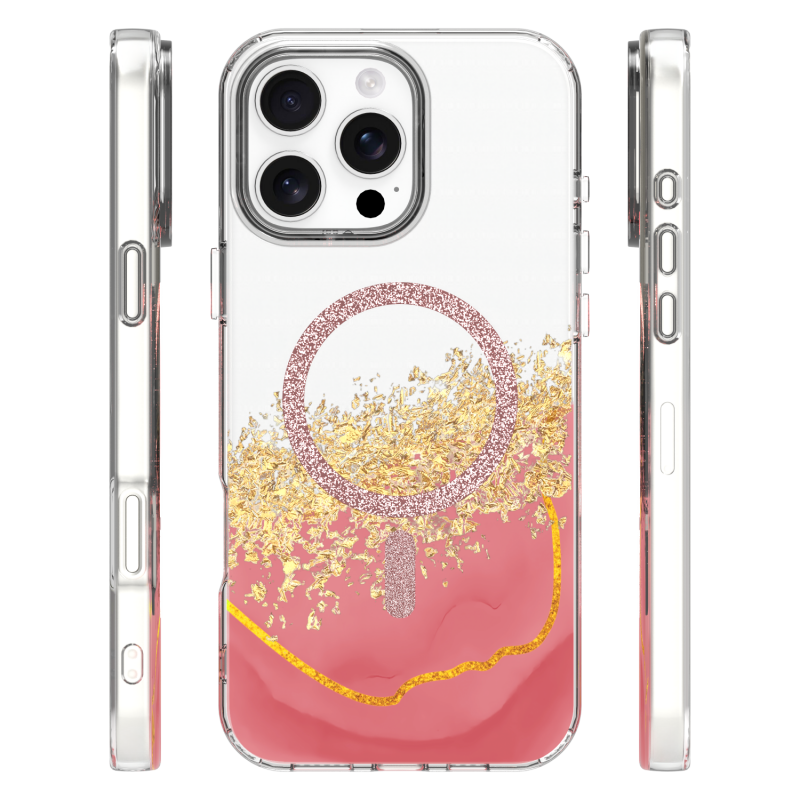 Калъф Epoxy Mag за iPhone 16 Pro 6.3" розов