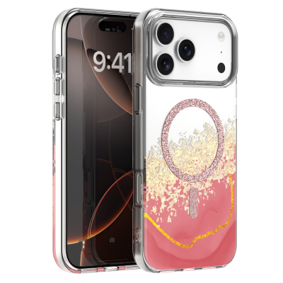 Калъф Epoxy Mag за iPhone 17 Pro 6.3'' розов