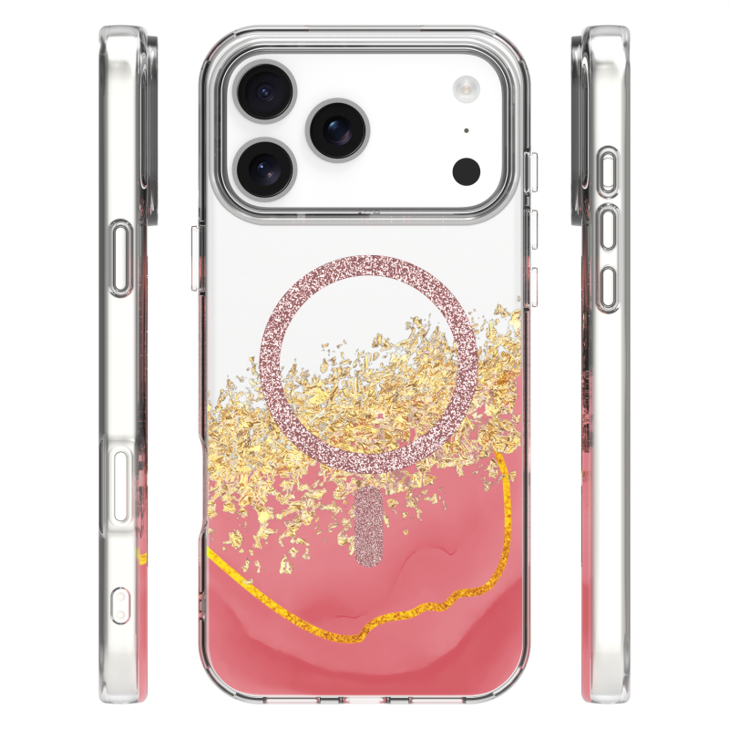 Калъф Epoxy Mag за iPhone 17 Pro 6.3'' розов