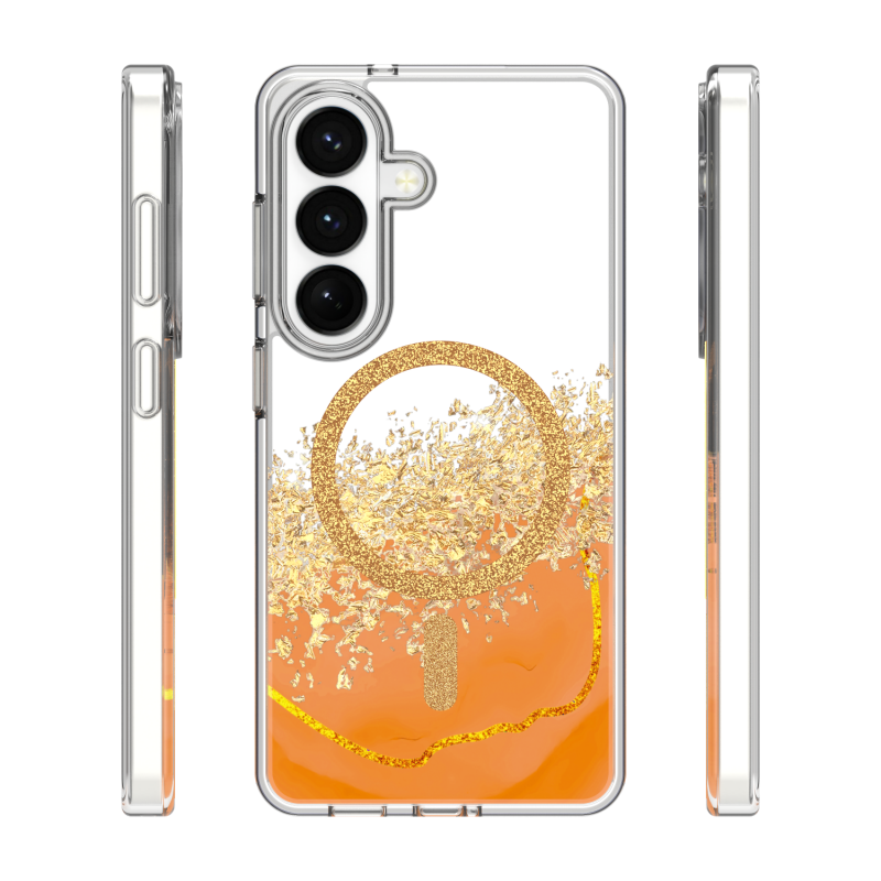 Epoxy Mag overlay за Samsung Galaxy S24 / S25 оранжев