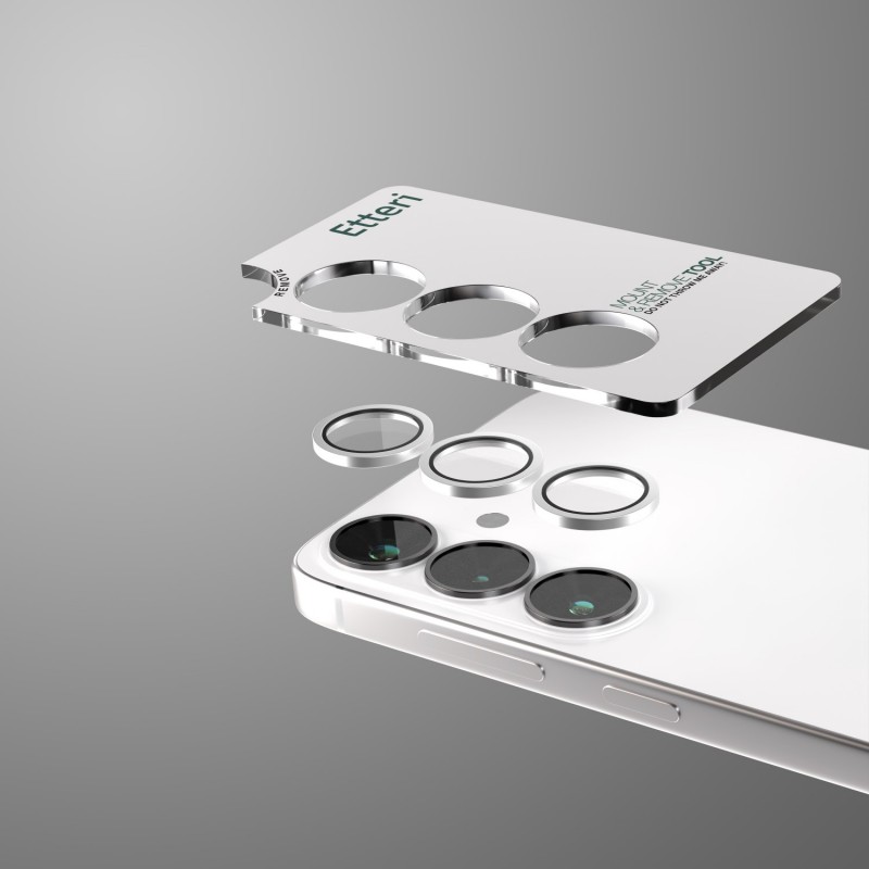 Стъкло за камера Etteri за Samsung Galaxy S26 сребристо