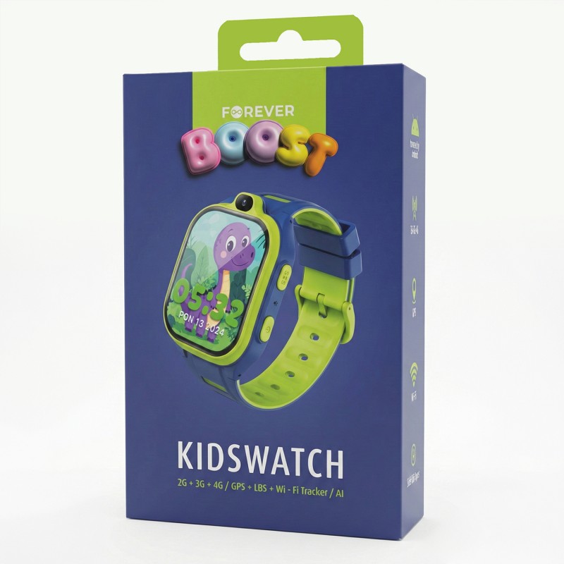 Смарт часовник Forever GPS WiFi 4G Kids Boost KW-530 Blue