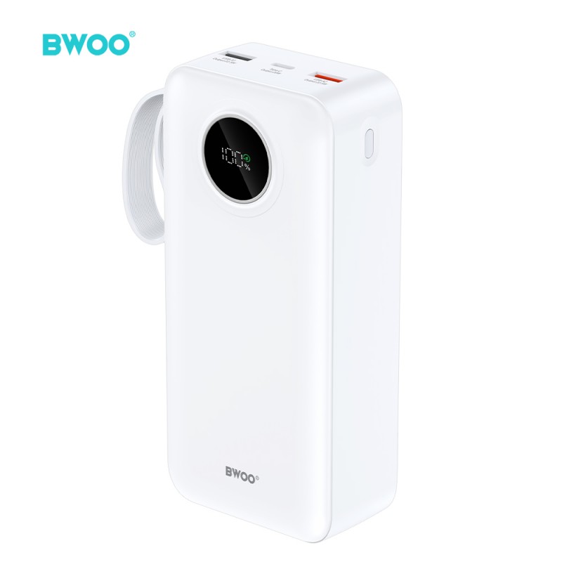 BWOO power bank 22,5W 30000 mAh с LCD дисплей черен