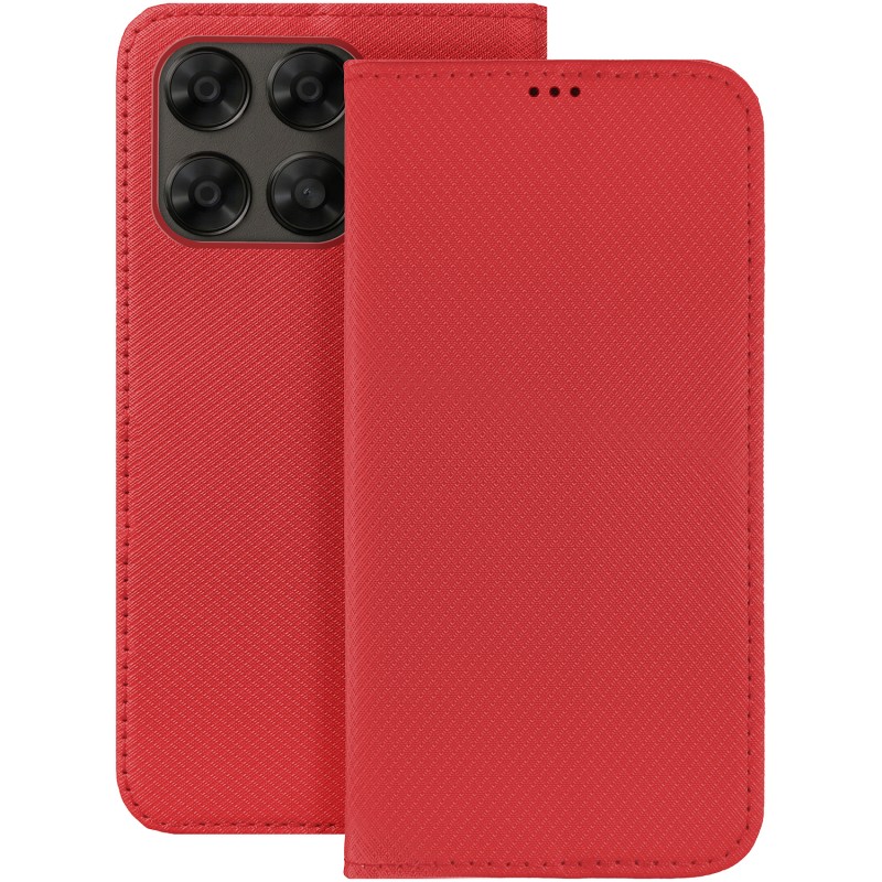 Калъф Smart Magnet за Motorola Moto G67 5G / G77 5G червен