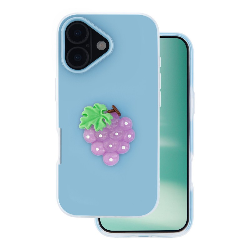 Калъф Fruit 2в1 за iPhone 16 6.1" син