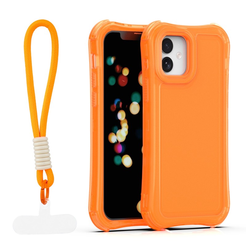 Капак SafePop с ремък за iPhone 12 / 12 Pro 6.1" оранжев