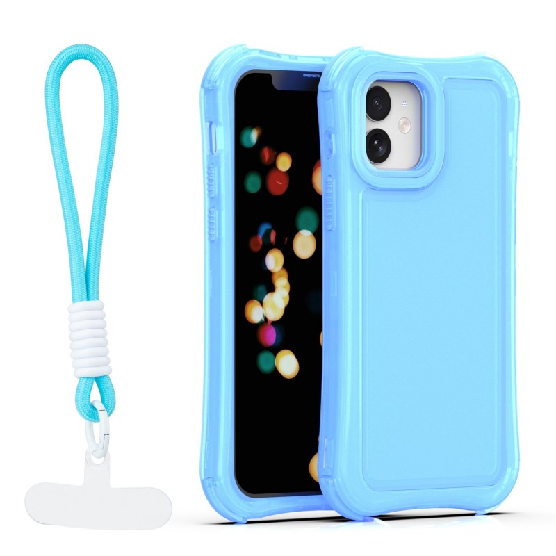 Капак SafePop с ремък за iPhone 12 / 12 Pro 6.1" син