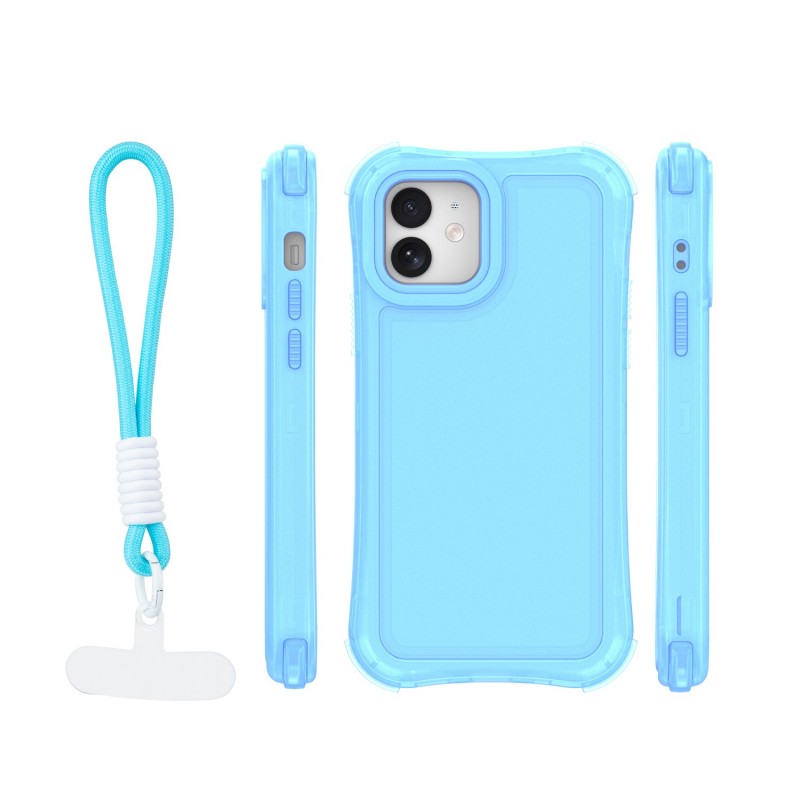 Капак SafePop с ремък за iPhone 12 / 12 Pro 6.1" син