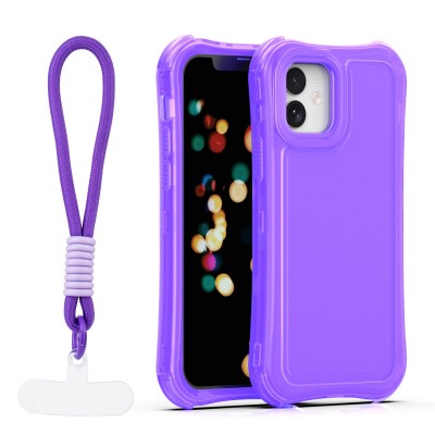 Капак SafePop с ремък за iPhone 12 / 12 Pro 6.1" лилав