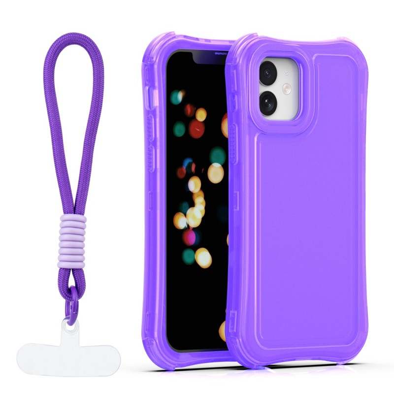 Капак SafePop с ремък за iPhone 12 / 12 Pro 6.1" лилав