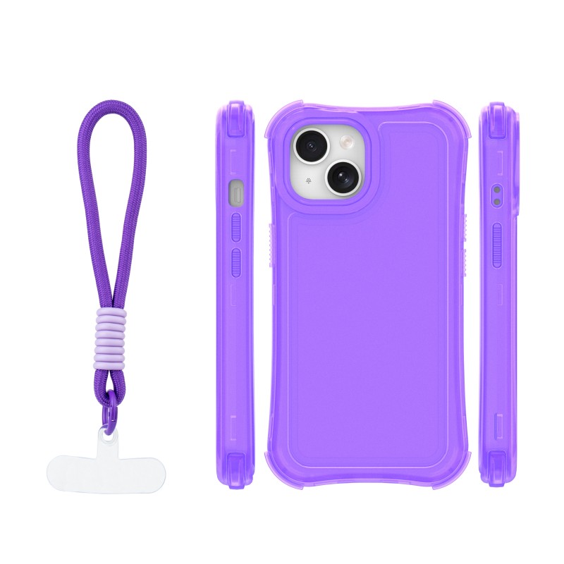 Капак SafePop с ремък за iPhone 15 6.1" лилав