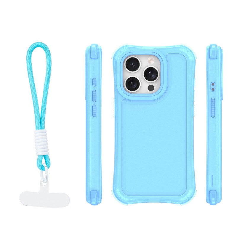 Капак SafePop с ремък за iPhone 15 Pro 6.1" син
