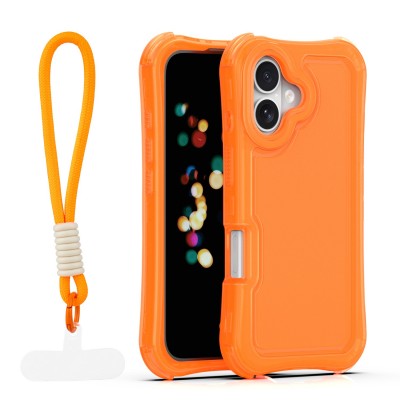 Капак SafePop с ремък за iPhone 16 6.1" оранжев