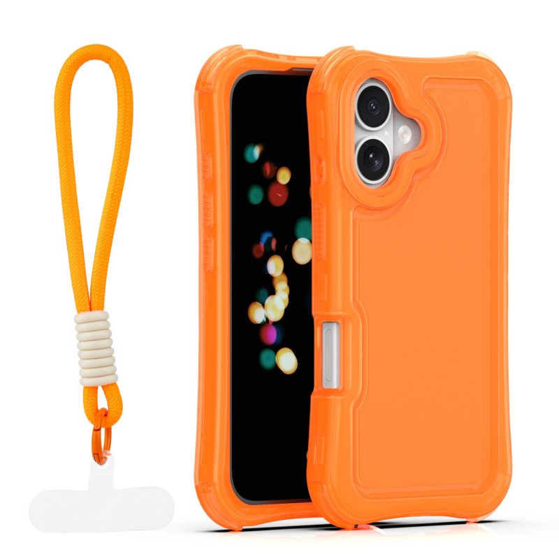 Капак SafePop с ремък за iPhone 16 6.1" оранжев