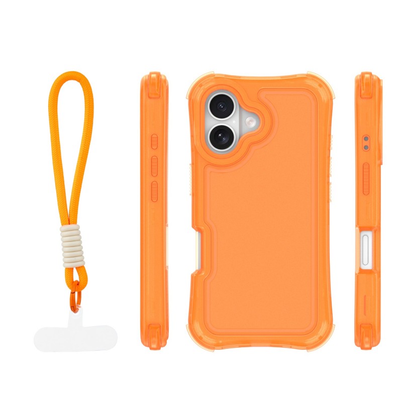 Капак SafePop с ремък за iPhone 16 6.1" оранжев