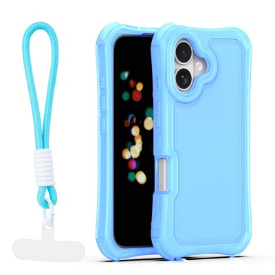 Капак SafePop с ремък за iPhone 16 6.1" син