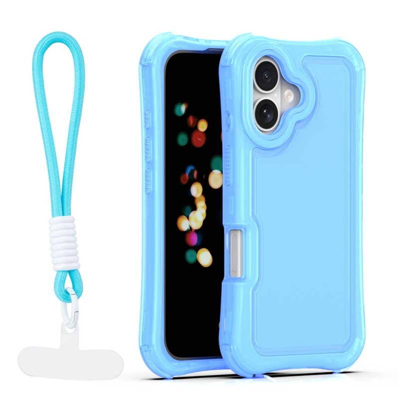Капак SafePop с ремък за iPhone 16 6.1" син