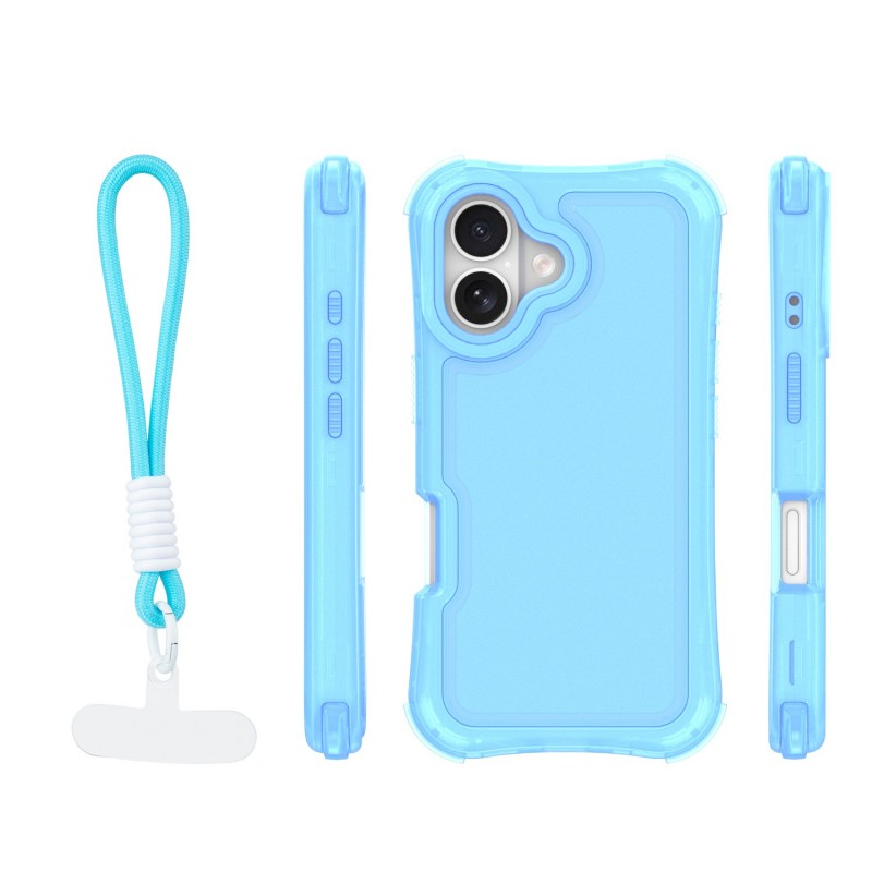 Капак SafePop с ремък за iPhone 16 6.1" син