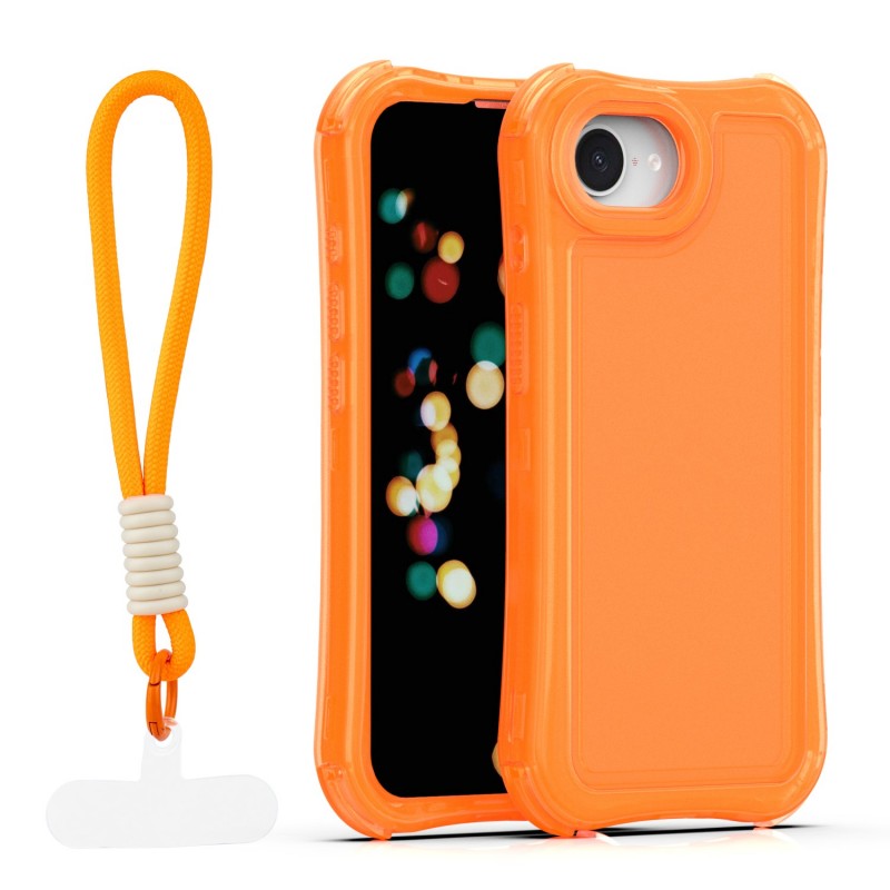 Капак SafePop с ремък за iPhone 16e / 17e, оранжев