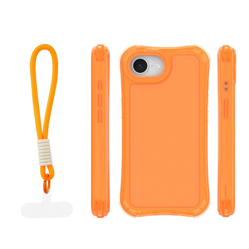 Капак SafePop с ремък за iPhone 16e / 17e, оранжев