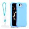Капак SafePop с ремък за iPhone 16e / 17e, син