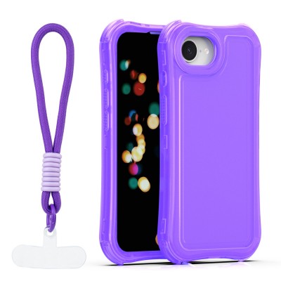 Капак SafePop с ремък за iPhone 16e / 17e, лилав