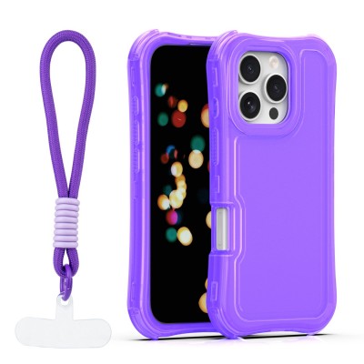 Капак SafePop с ремък за iPhone 16 Pro 6.3" лилав