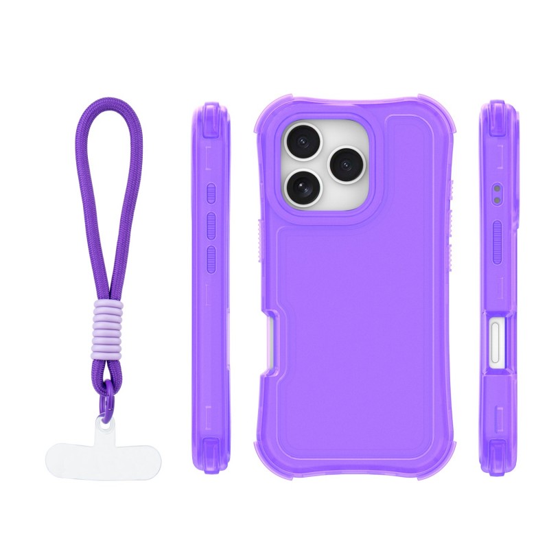 Капак SafePop с ремък за iPhone 16 Pro 6.3" лилав