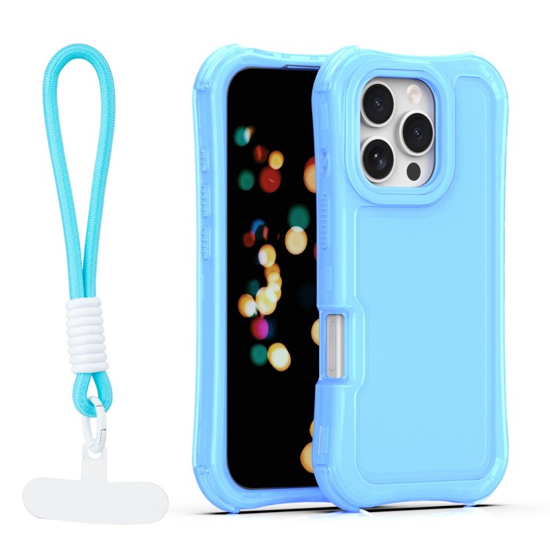 Капак SafePop с ремък за iPhone 16 Pro Max 6.9" син